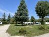 Large spacious family camping pitch with trees at Lake Paladru